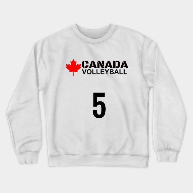 Canada Volleyball 5 Gift Idea Crewneck Sweatshirt by werdanepo